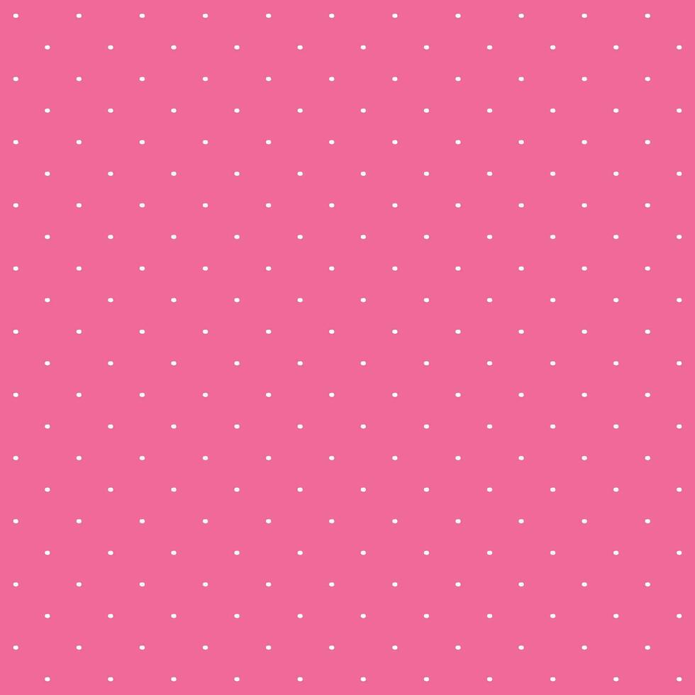 Pink and white seamless mini polka dot pattern vector
