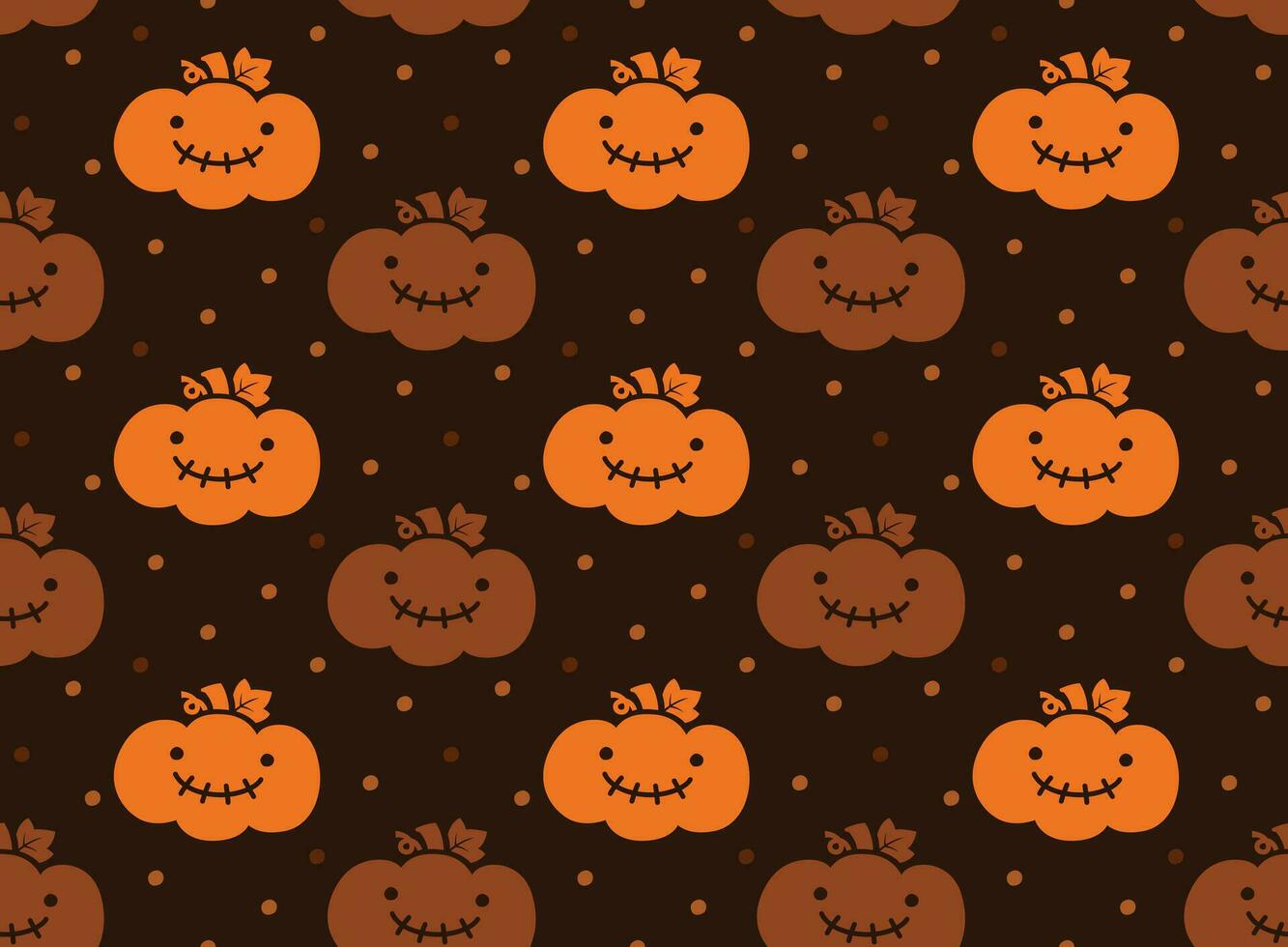 Pumpkin Seamless Pattern, Halloween Theme vector