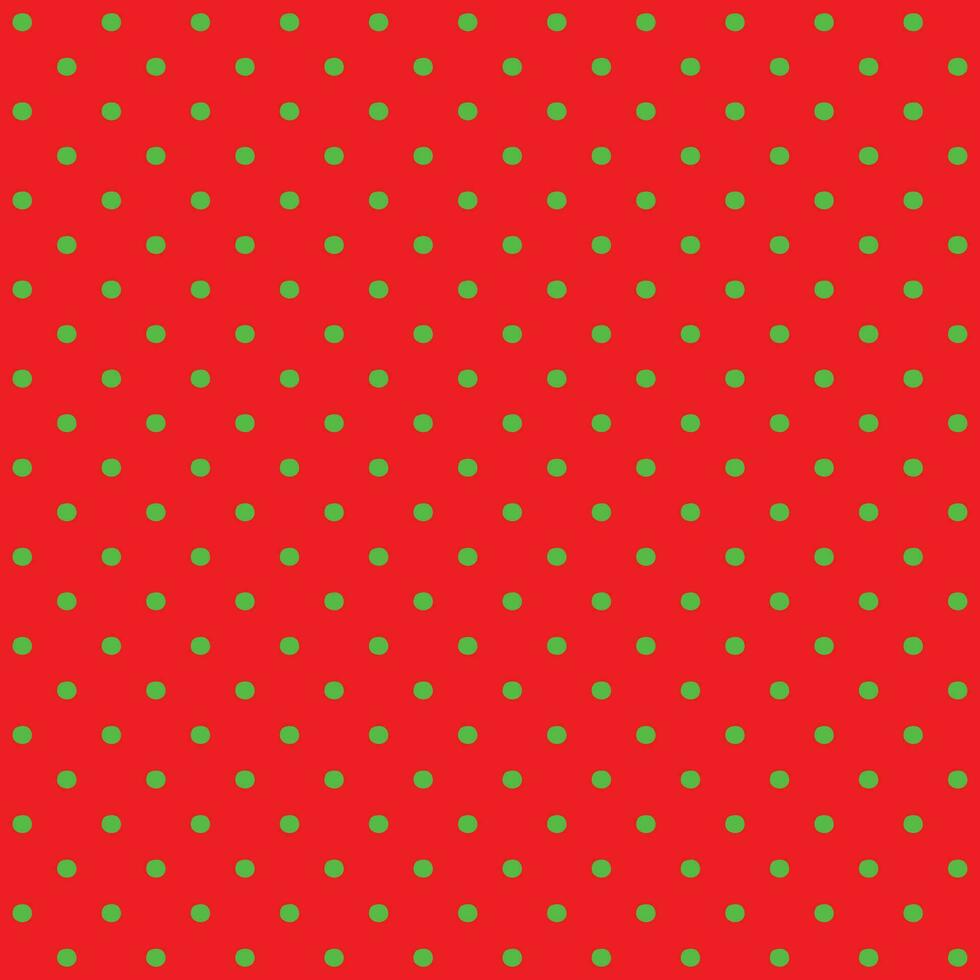 Red and Green seamless polka dot pattern vector