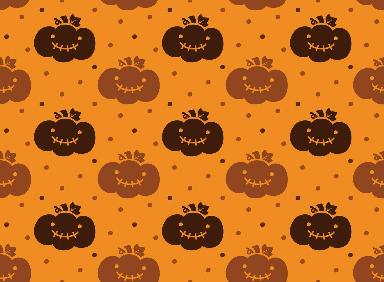 Pumpkin Seamless Pattern, Halloween Theme vector