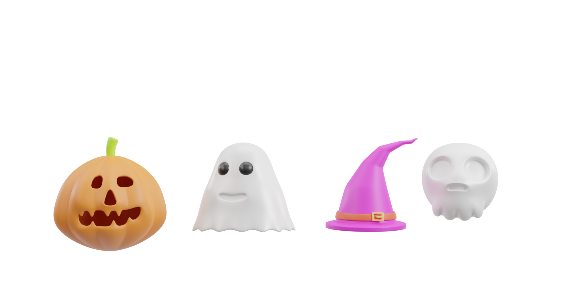 halloween element collection 3d render png