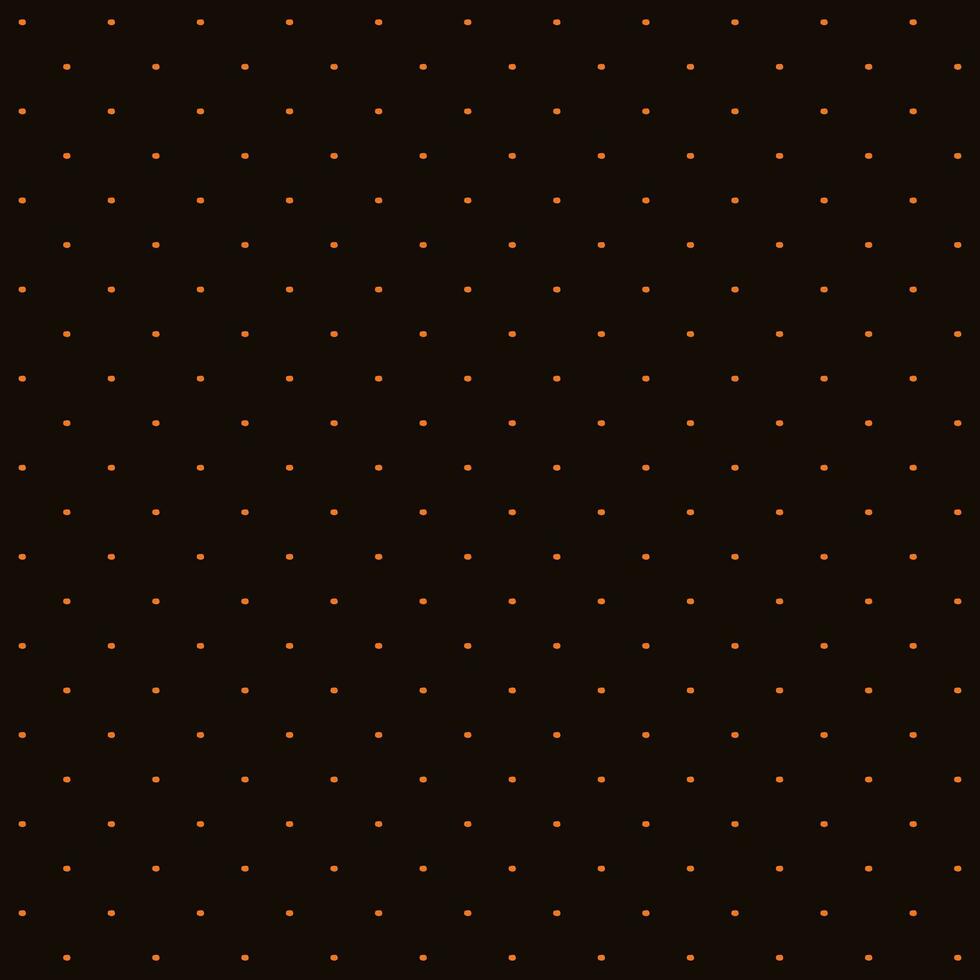 Black and orange seamless mini polka dot pattern vector