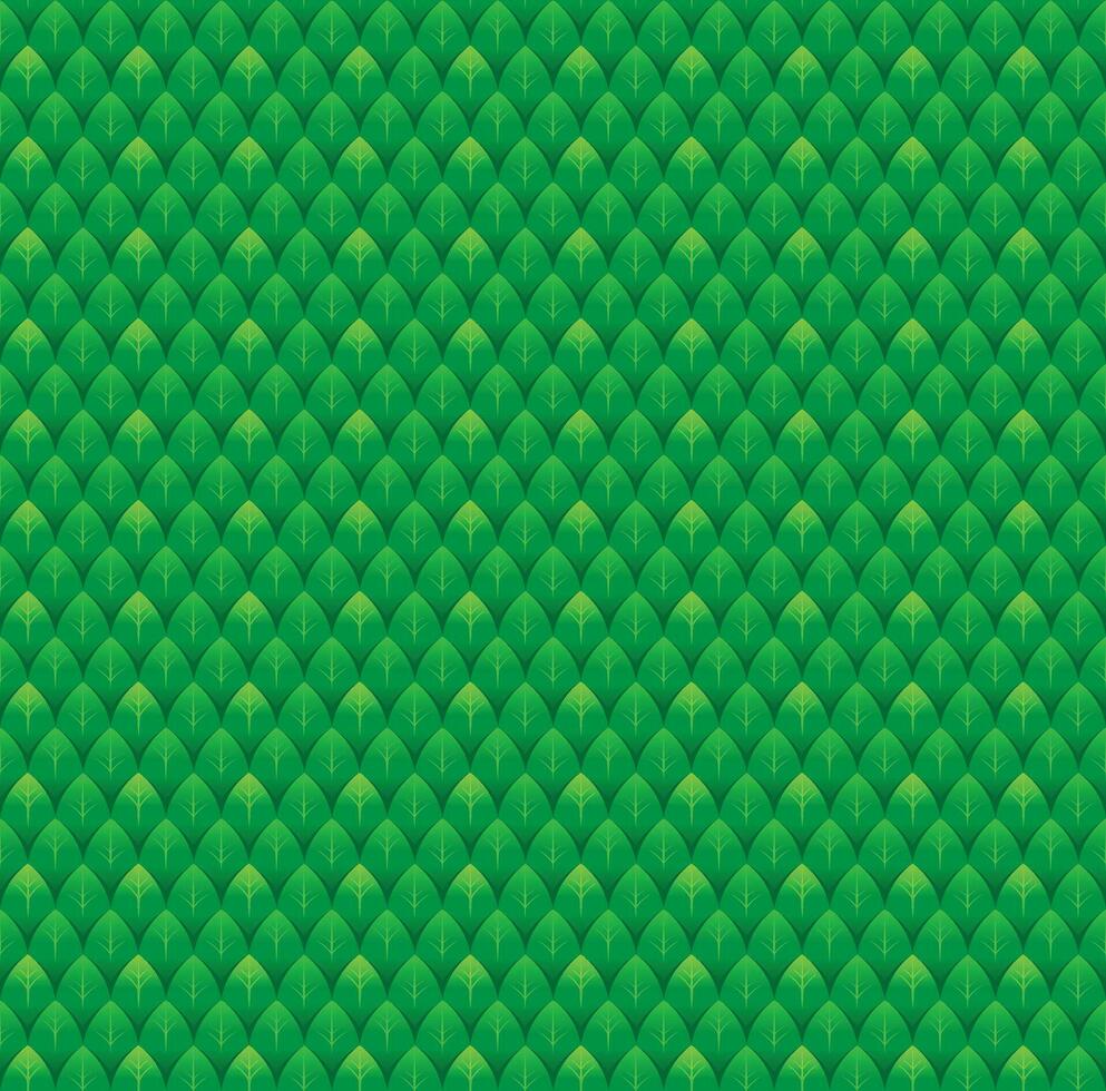 Leaves pattern, Pine tree, christmas tree, Vector Cartoon.