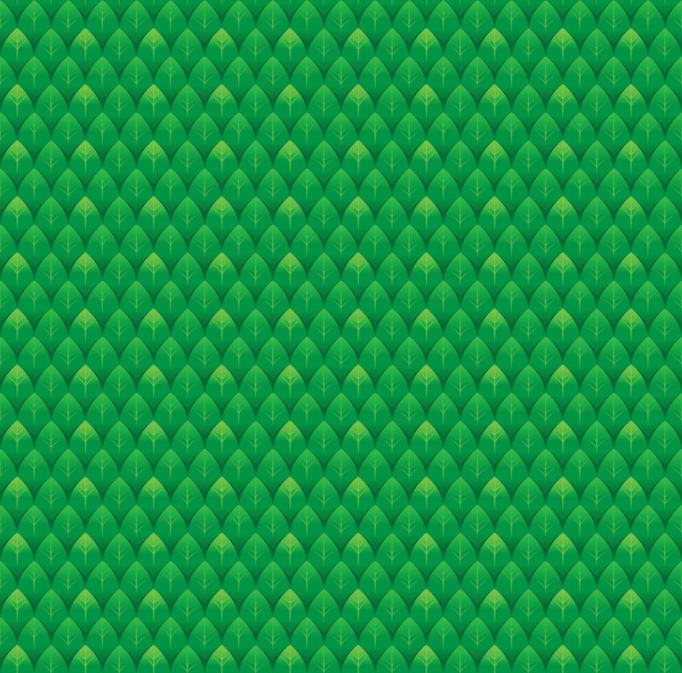 Leaves pattern, Pine tree, christmas tree, Vector Cartoon.