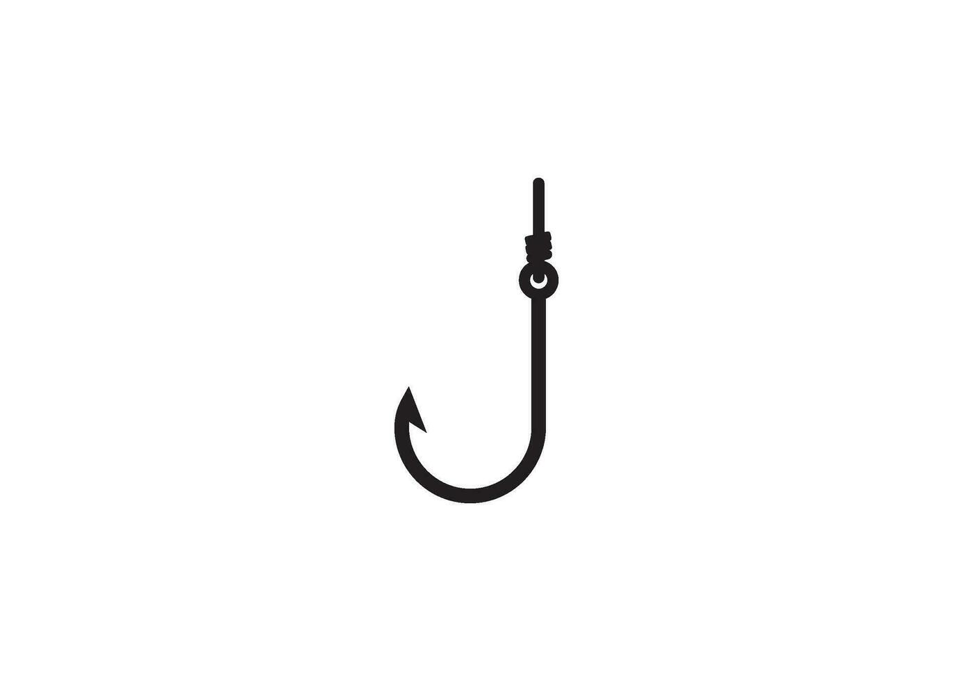 fish hook icon design vector isolated