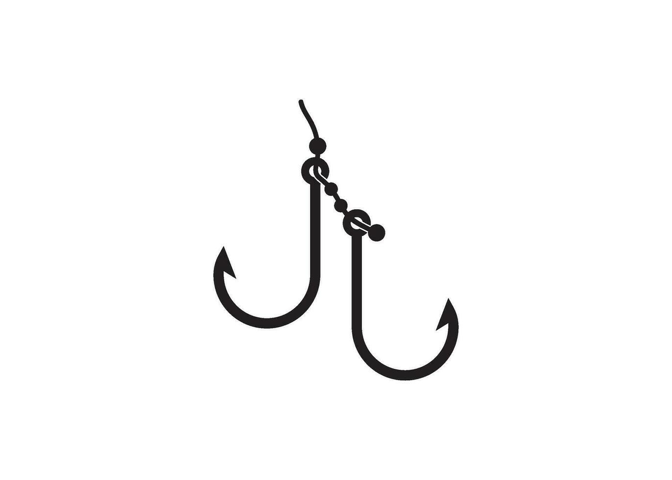 fish hook icon design vector isolated