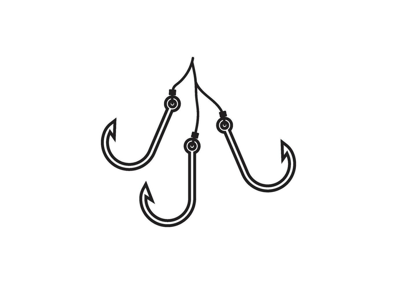 fish hook icon design vector isolated