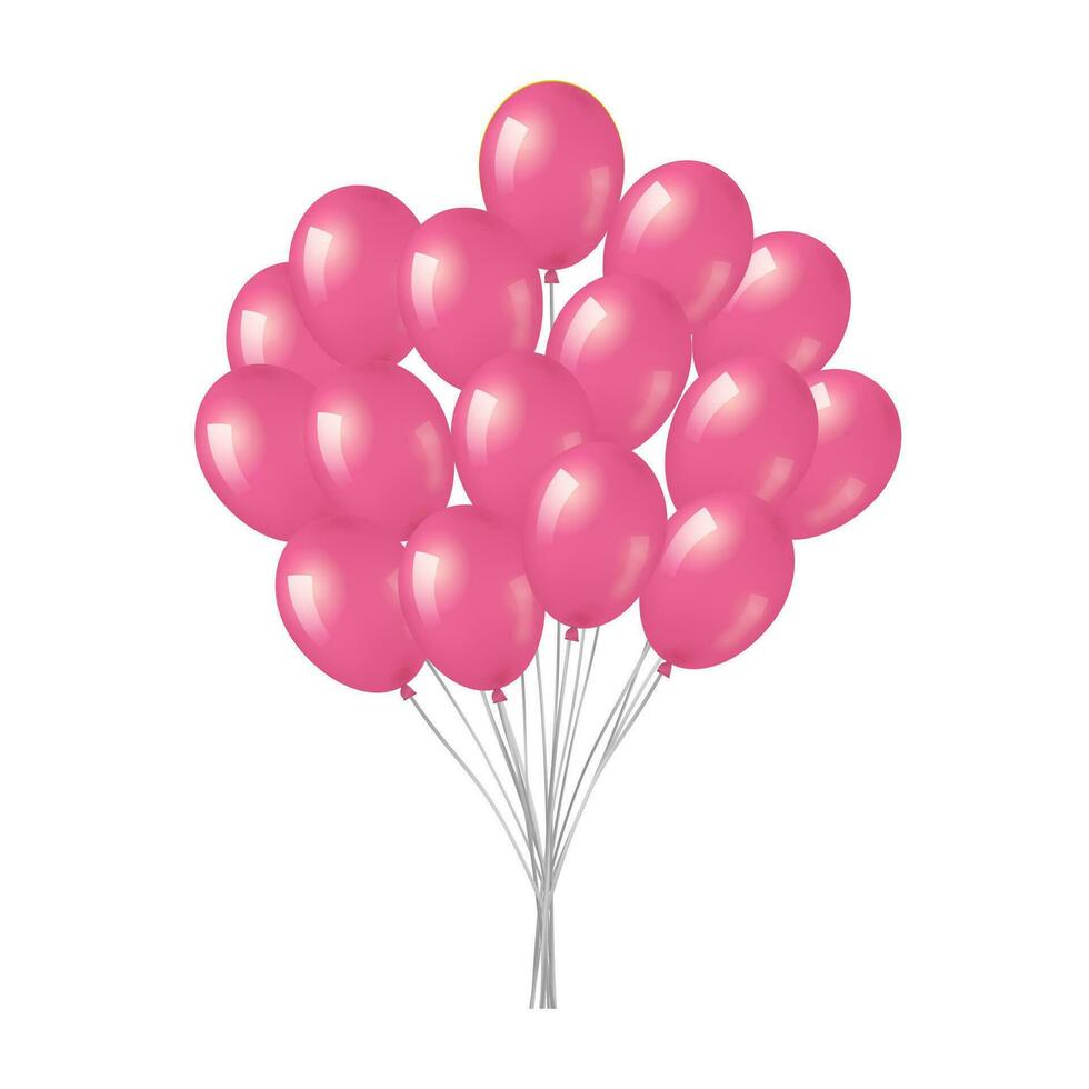 Big bunch of ballons. vector