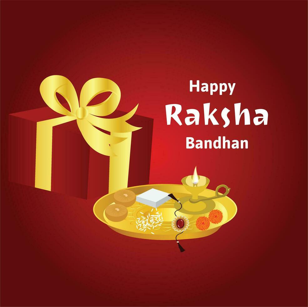 Happy Raksha Bandhan Indian Hindu Festival Celebration Vector Design