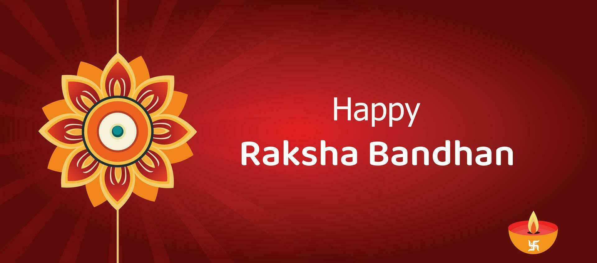 Happy Raksha Bandhan Indian Hindu Festival Celebration Vector Design