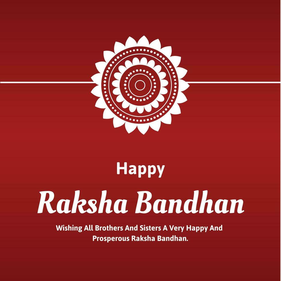 Happy Raksha Bandhan Indian Hindu Festival Celebration Vector Design