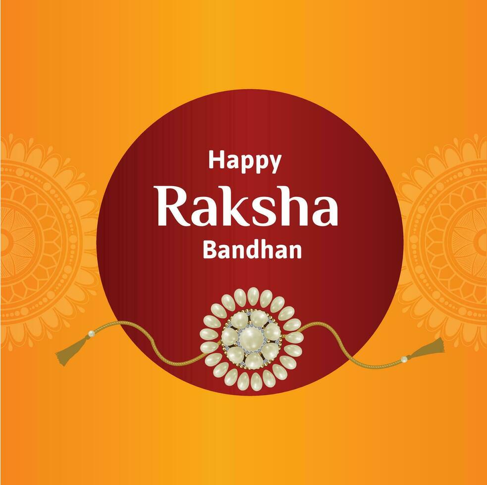 Happy Raksha Bandhan Indian Hindu Festival Celebration Vector Design