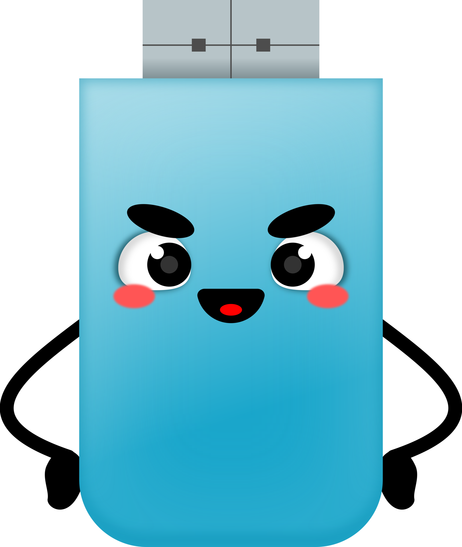 cute mascot of usb flash drive. flash disk cute character illustration