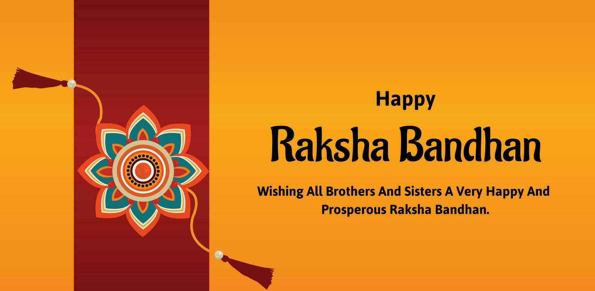 Happy Raksha Bandhan Indian Hindu Festival Celebration Vector Design