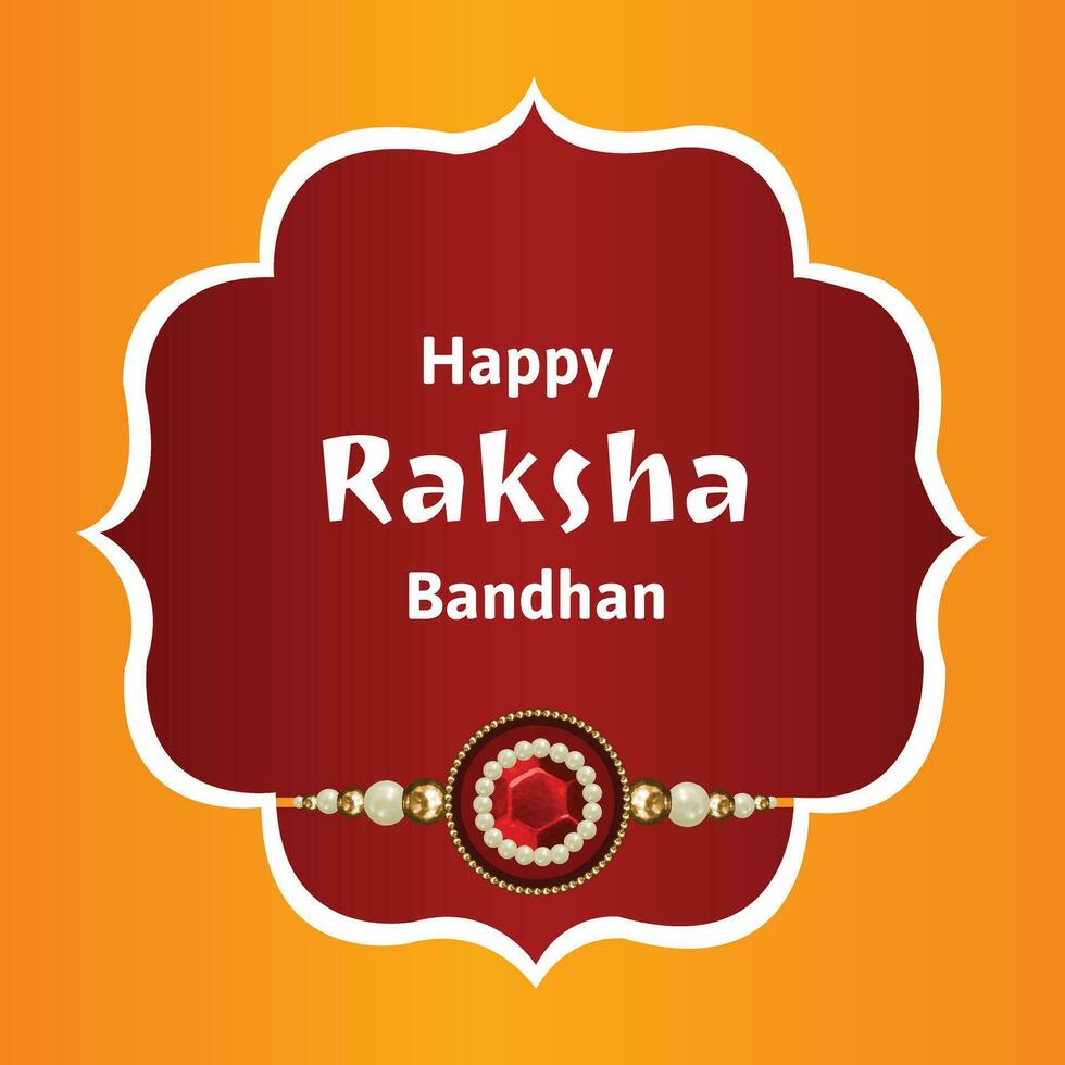 Happy Raksha Bandhan Indian Hindu Festival Celebration Vector Design