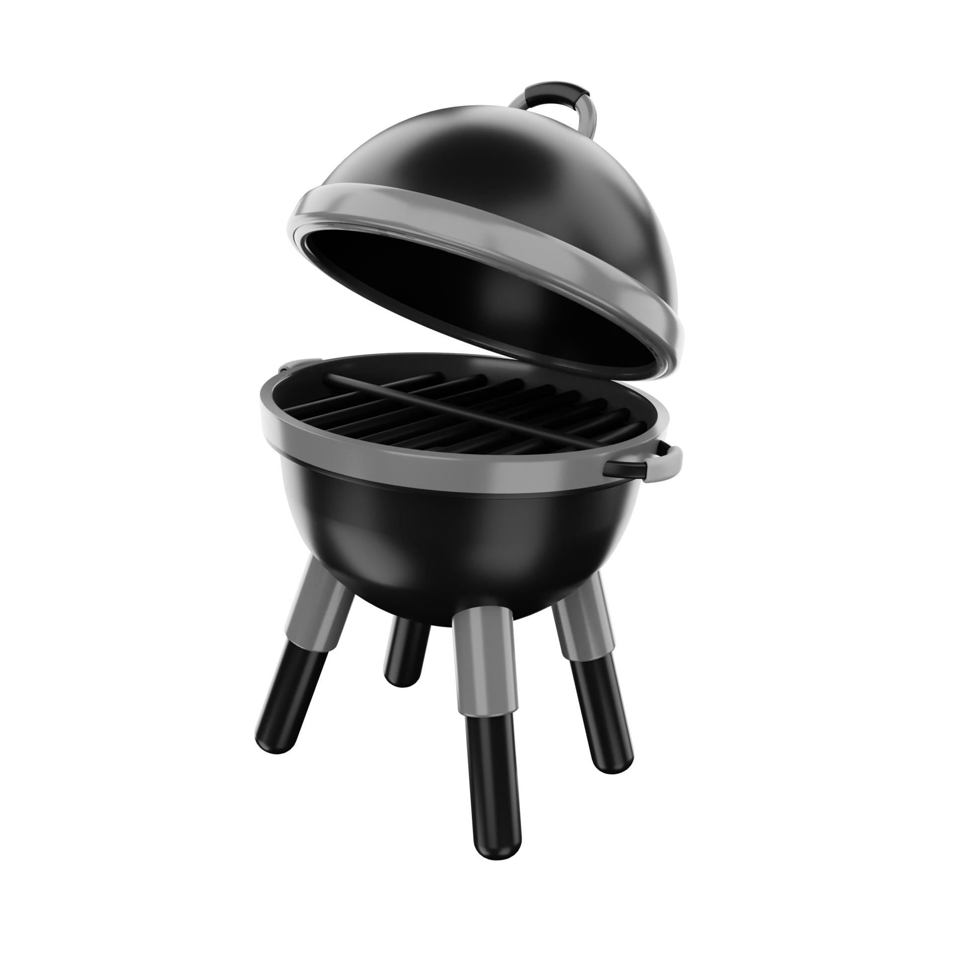 3D Rendering Barbeque Grill Icon Object 27157287 PNG