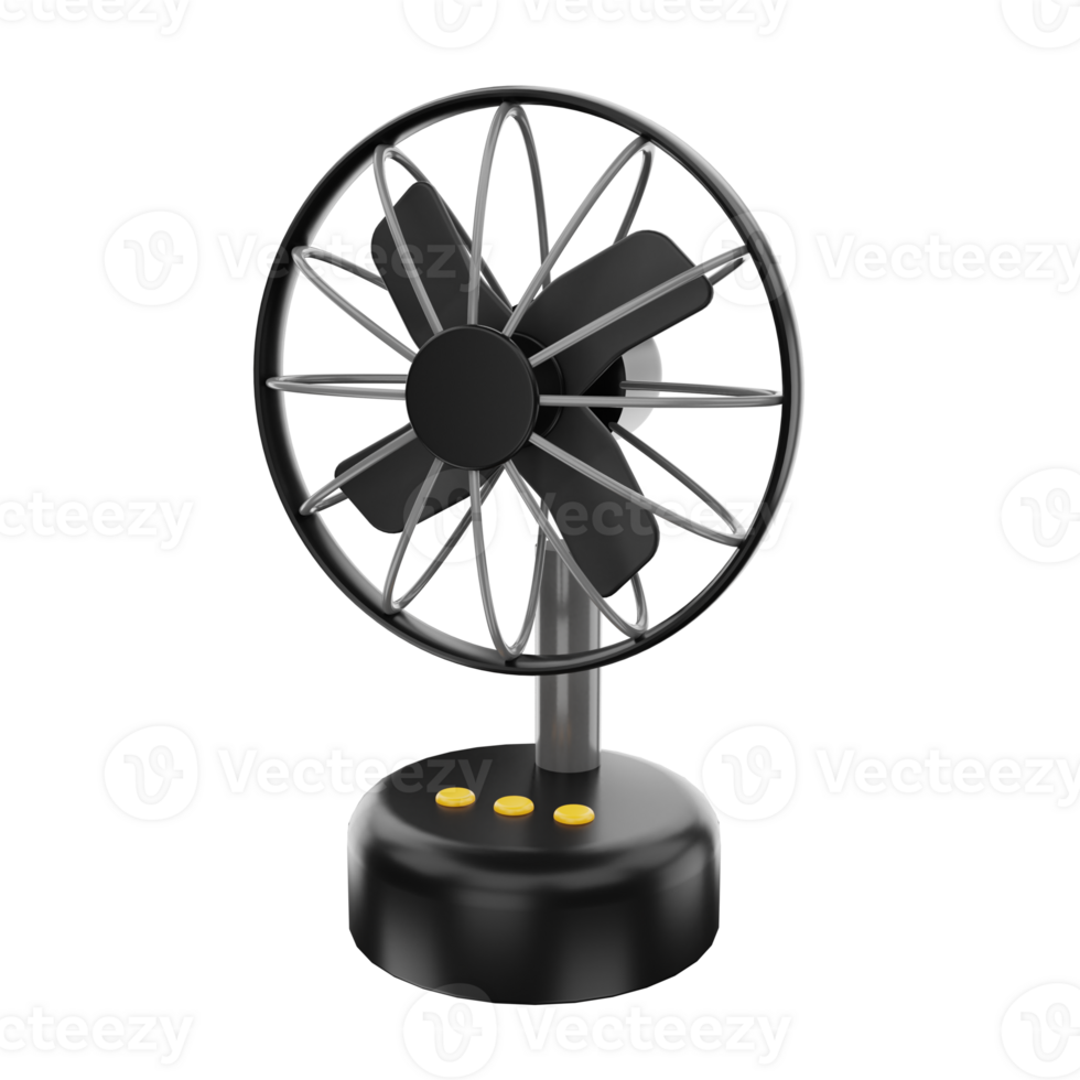 3D Rendering electric fan Icon Object png