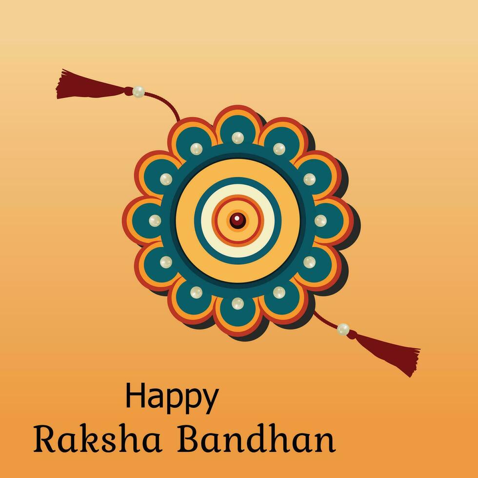 Happy Raksha Bandhan Indian Hindu Festival Celebration Vector Design