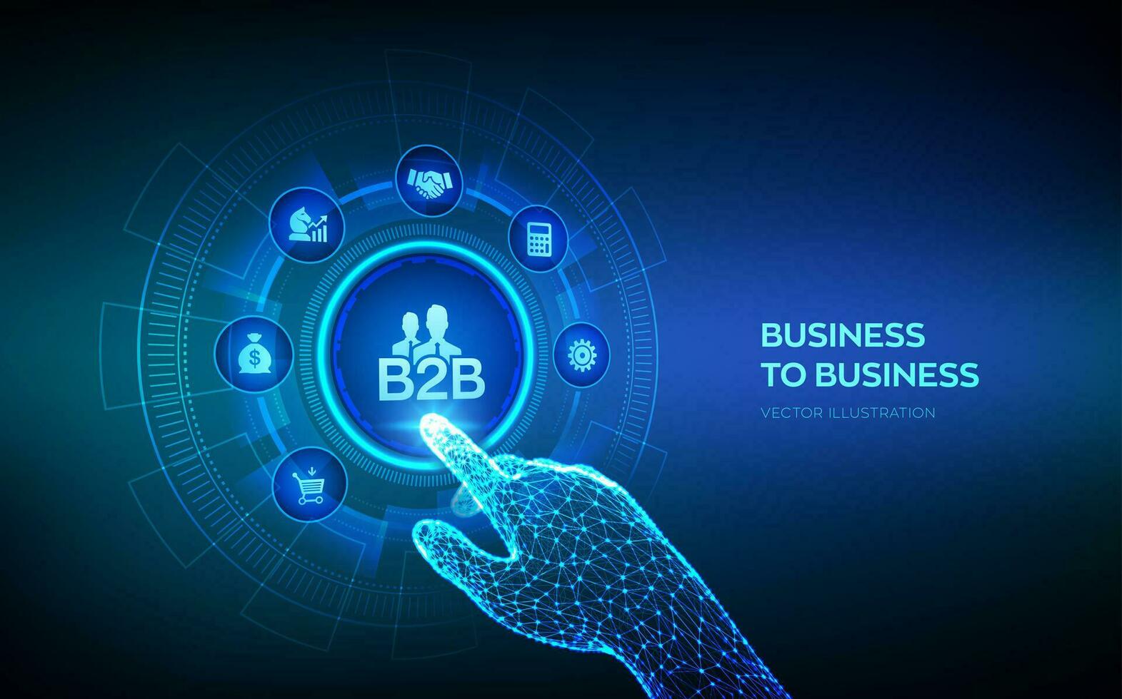 B2B. Business-to-business sales, B2B sales method, wholesale business 