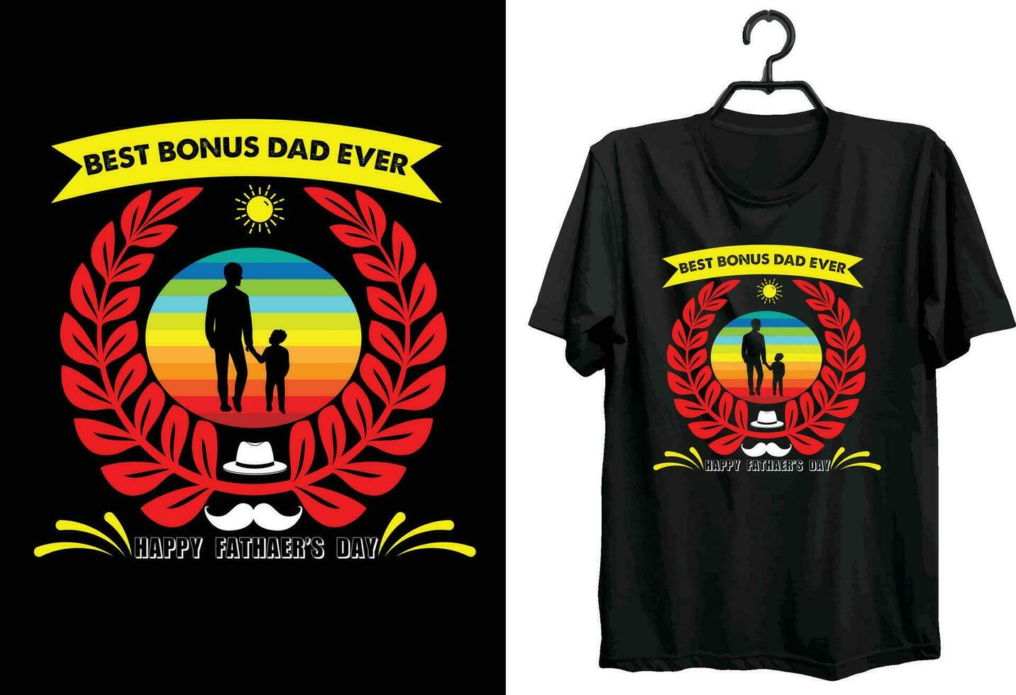 Father's Day T-shirt Design. Typography, Custom, Vector t-shirt design. World Father's Day t-shirt design For Father Lover
