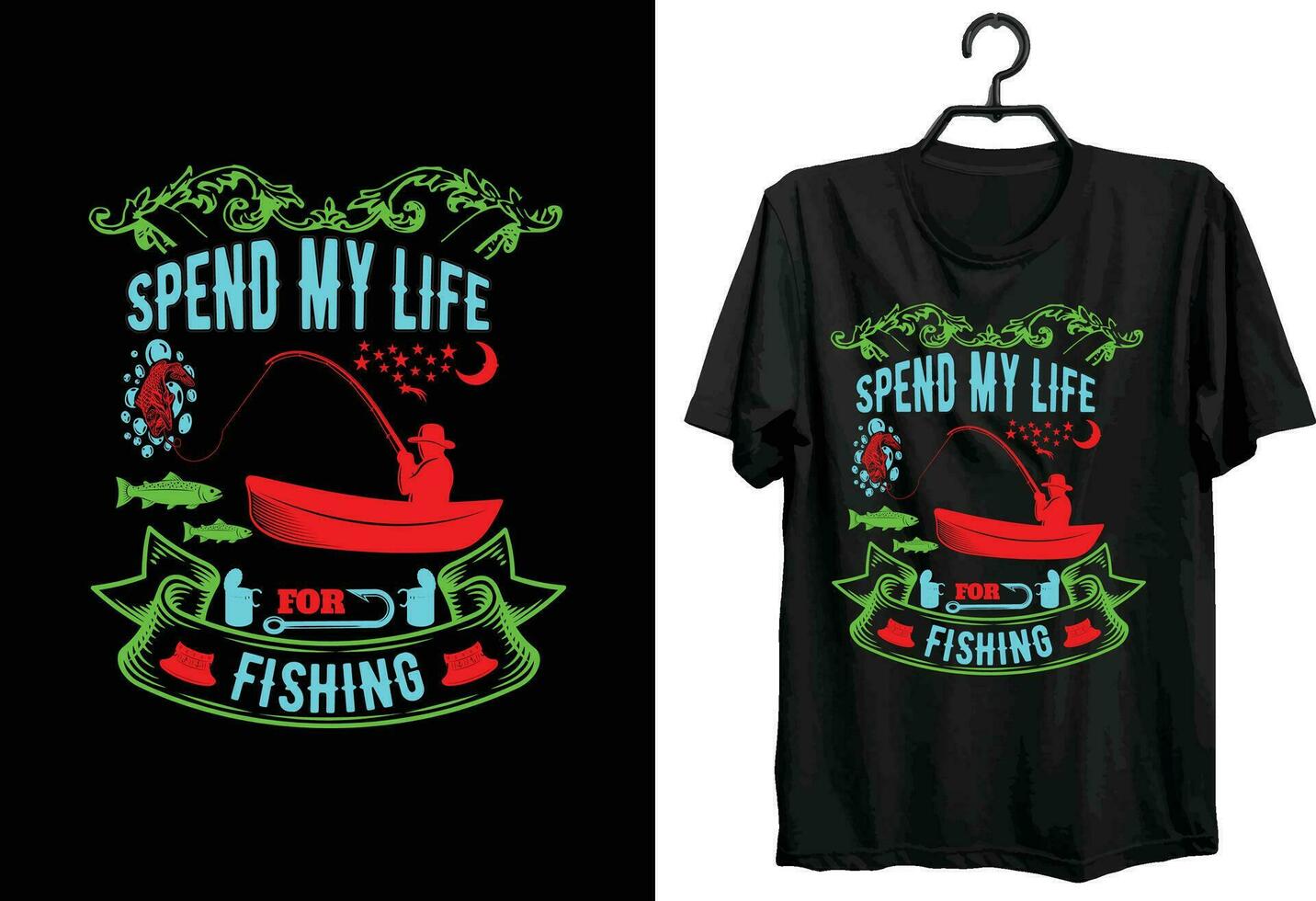 Fishing T-shirt Design. Typography, Custom, Vector t-shirt design. World fishing tournament t-shirt design