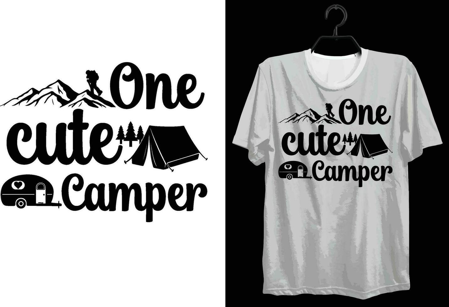 Camping T-shirt Design. Funny Gift Camping T-shirt Design For Camp Lovers. Typography, Custom, Vector t-shirt design. World All Camper T-shirt Design For Adventure