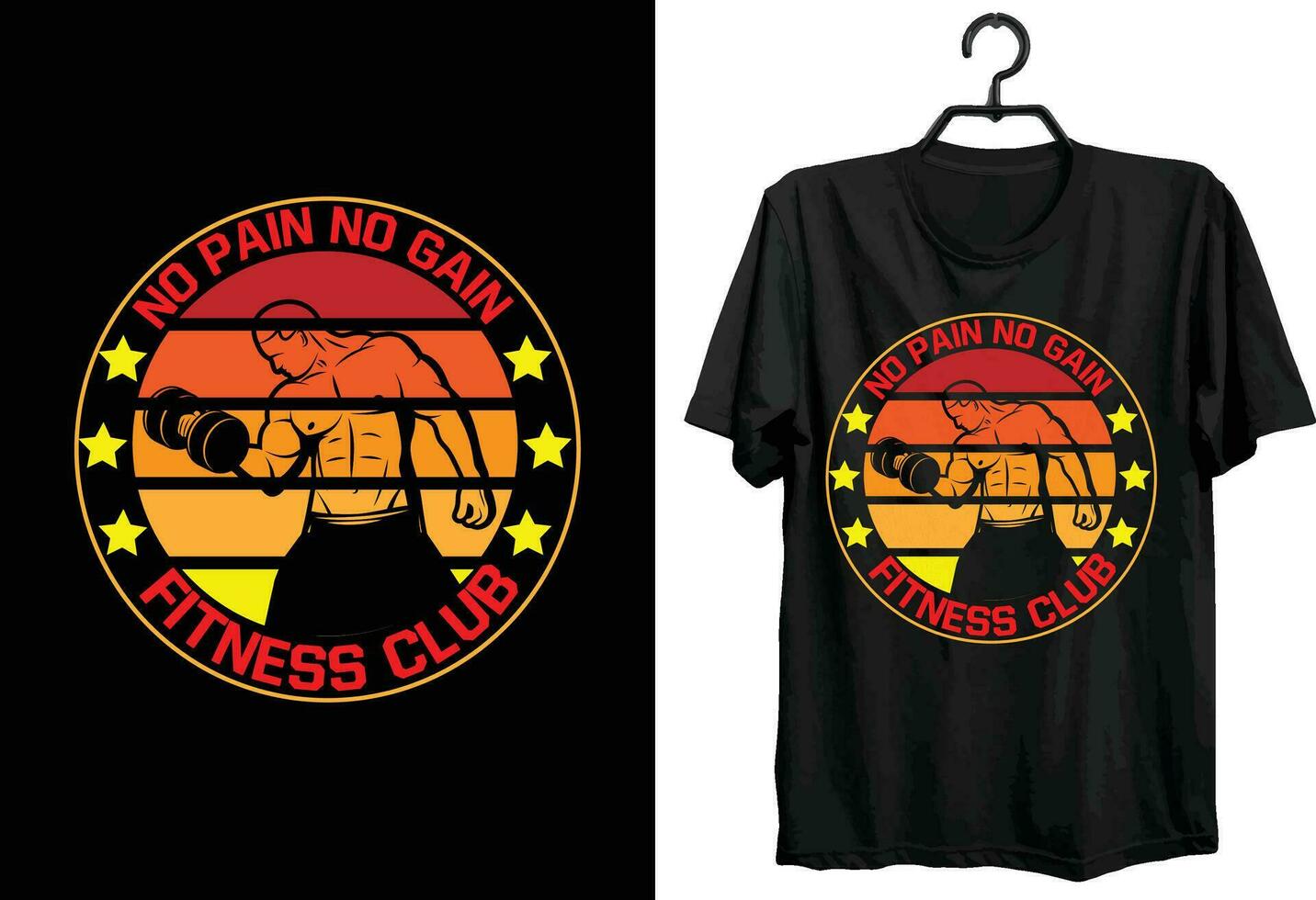 Gym and fitness T-shirt Design. Typography, Custom, Vector t-shirt design. Gym and Fitness t-shirt design for all gym lovers and fitness clubs