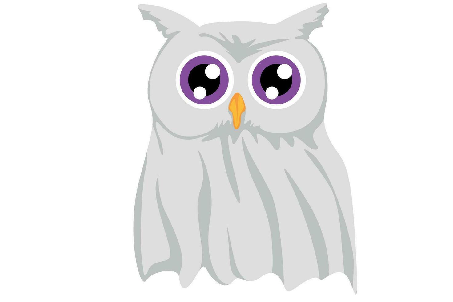 Cute Ghost Owl Svg, Halloween Svg vector