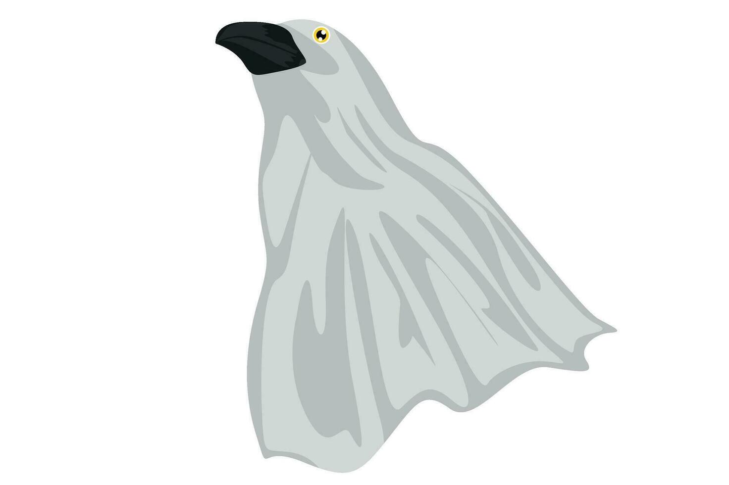 Cute Ghost Crow Svg, Halloween Svg vector