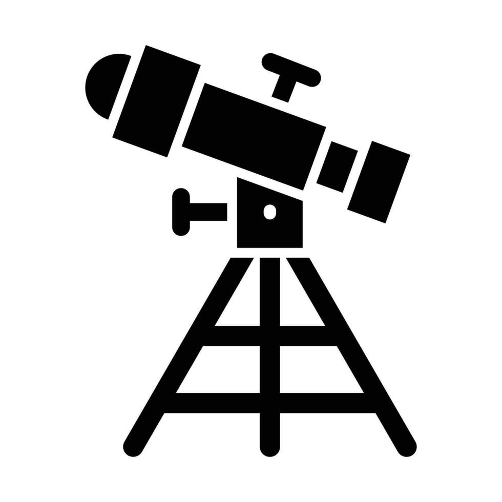 Telescope Vector Glyph Icon For Personal And Commercial Use.