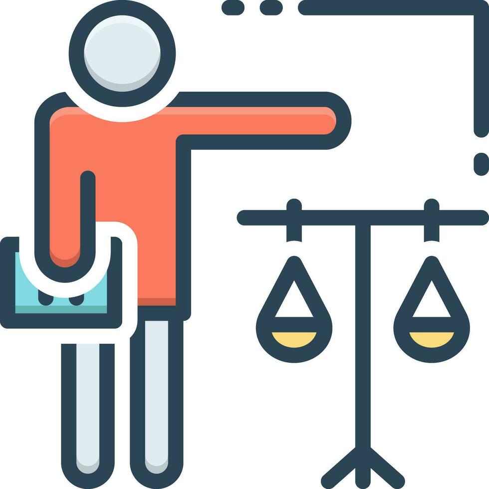 color icon for attorney vector