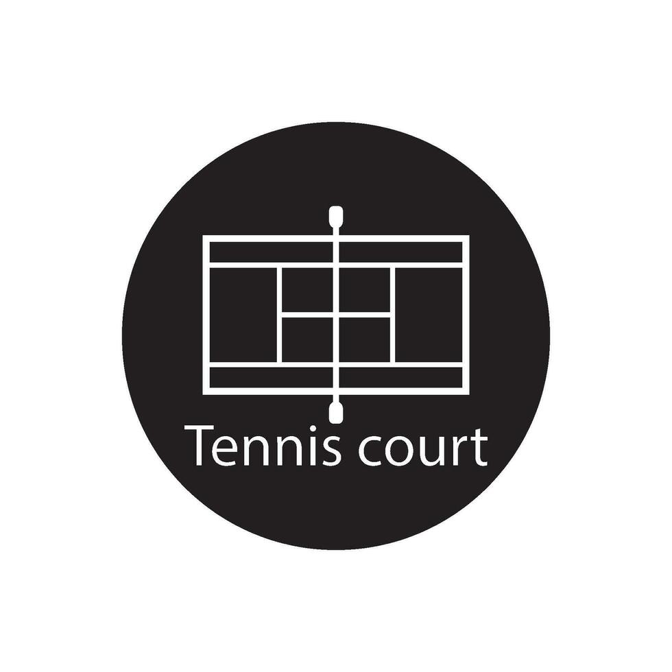 tenis Corte icono vector