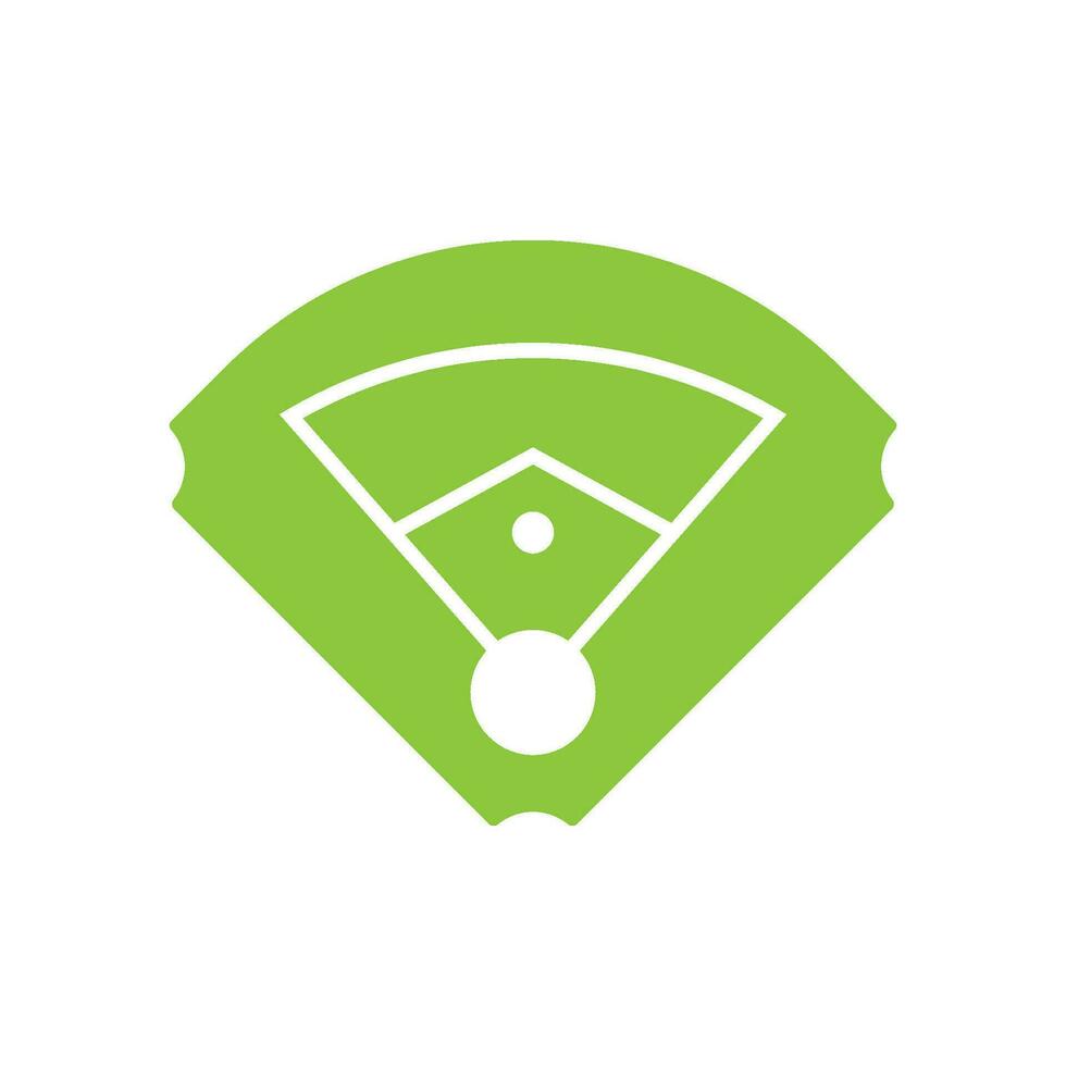 baseball field icon vector