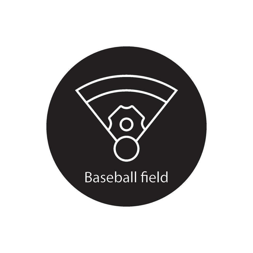 baseball field icon vector