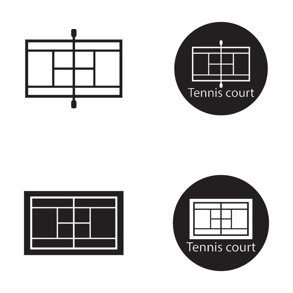 tenis Corte icono vector