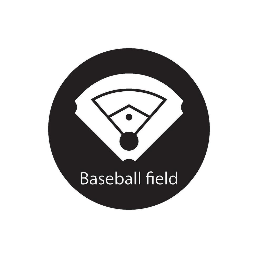 béisbol campo icono vector