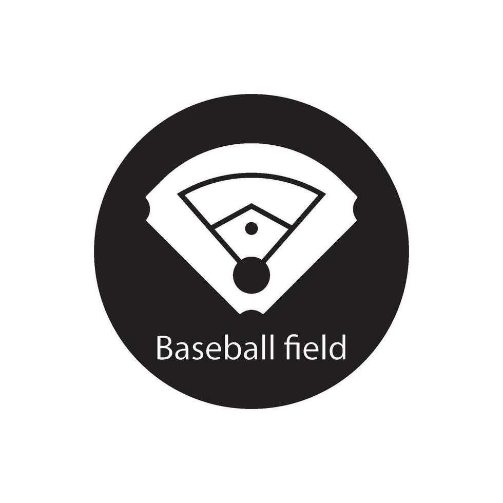 baseball field icon vector