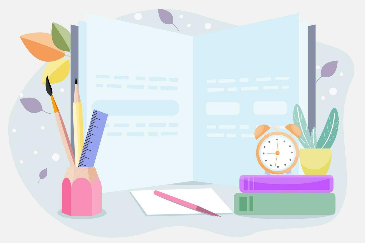 back to school flat illustration vector