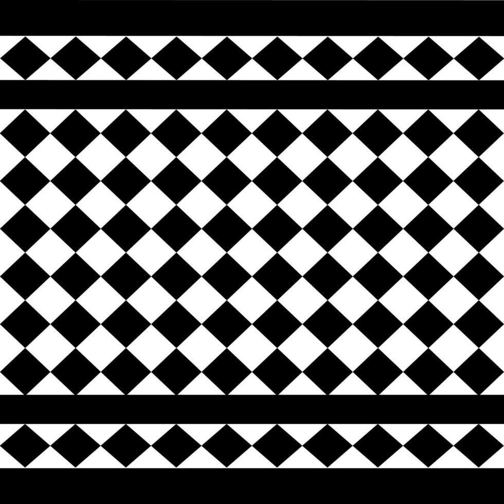 black and white square pattern design vector