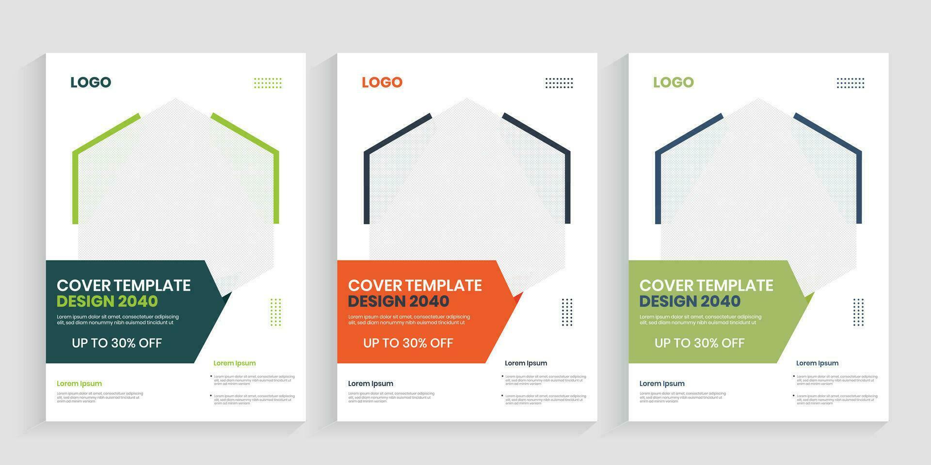 Abstract shape print ready corporate business brochure flier graphics vector