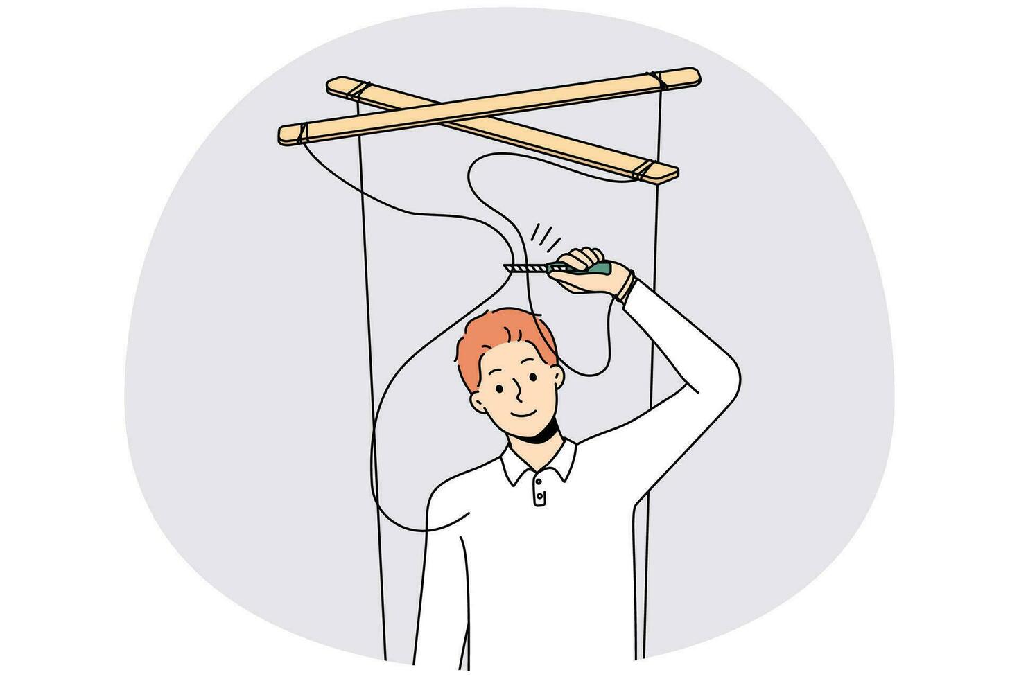 Puppeteer manipulate woman on ropes 21468970 PNG