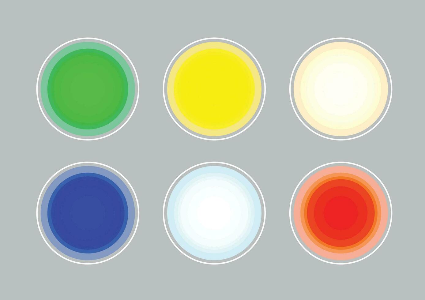 Set of geometric circle colorful wheels. Circle of different shapes for