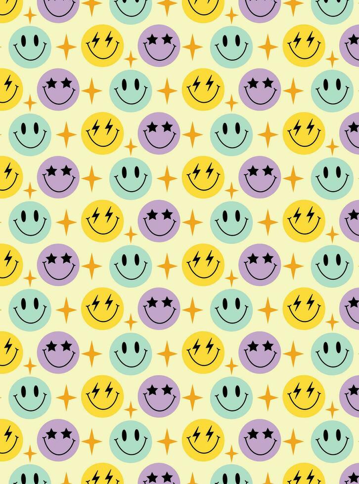 Retro 70s groovy background vector