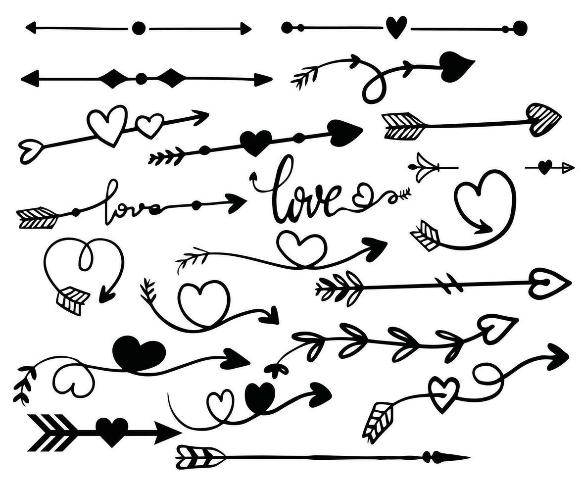 Hand drawn vector arrows set.,Hand drawn arrow set, collection of black direction pencil sketch symbols, vector illustration graphic design elements