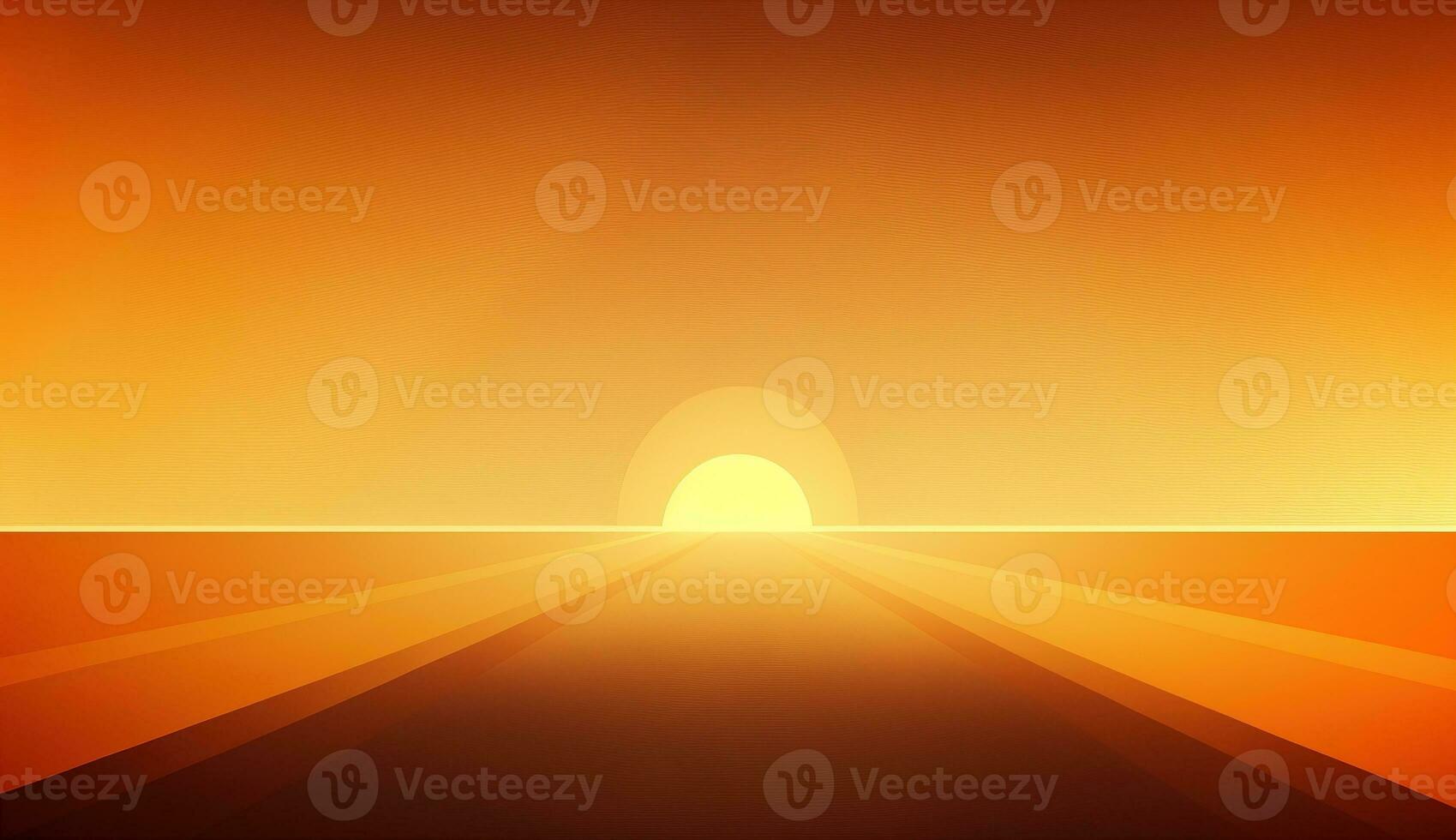 generativo ai, hermosa degradado escena paisaje con ligero naranja, albaricoque color, horizontal fondo de pantalla. resumen antecedentes con Dom y horizonte foto