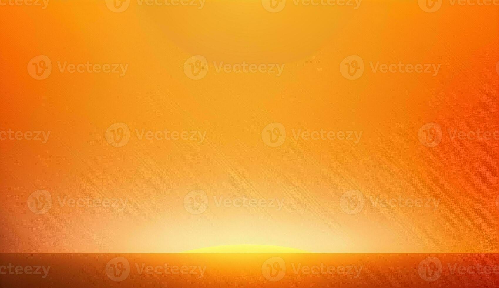 Generative AI, Beautiful gradient scene landscape with light orange, apricot color, horizontal wallpaper. Abstract background with sun and horizon photo