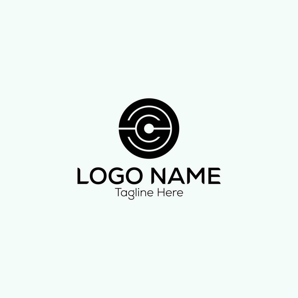 creative line shape logo for coding company vector