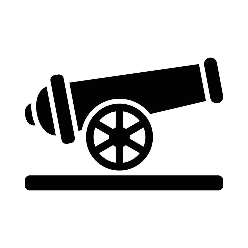 Cannon Vector Glyph Icon For Personal And Commercial Use.