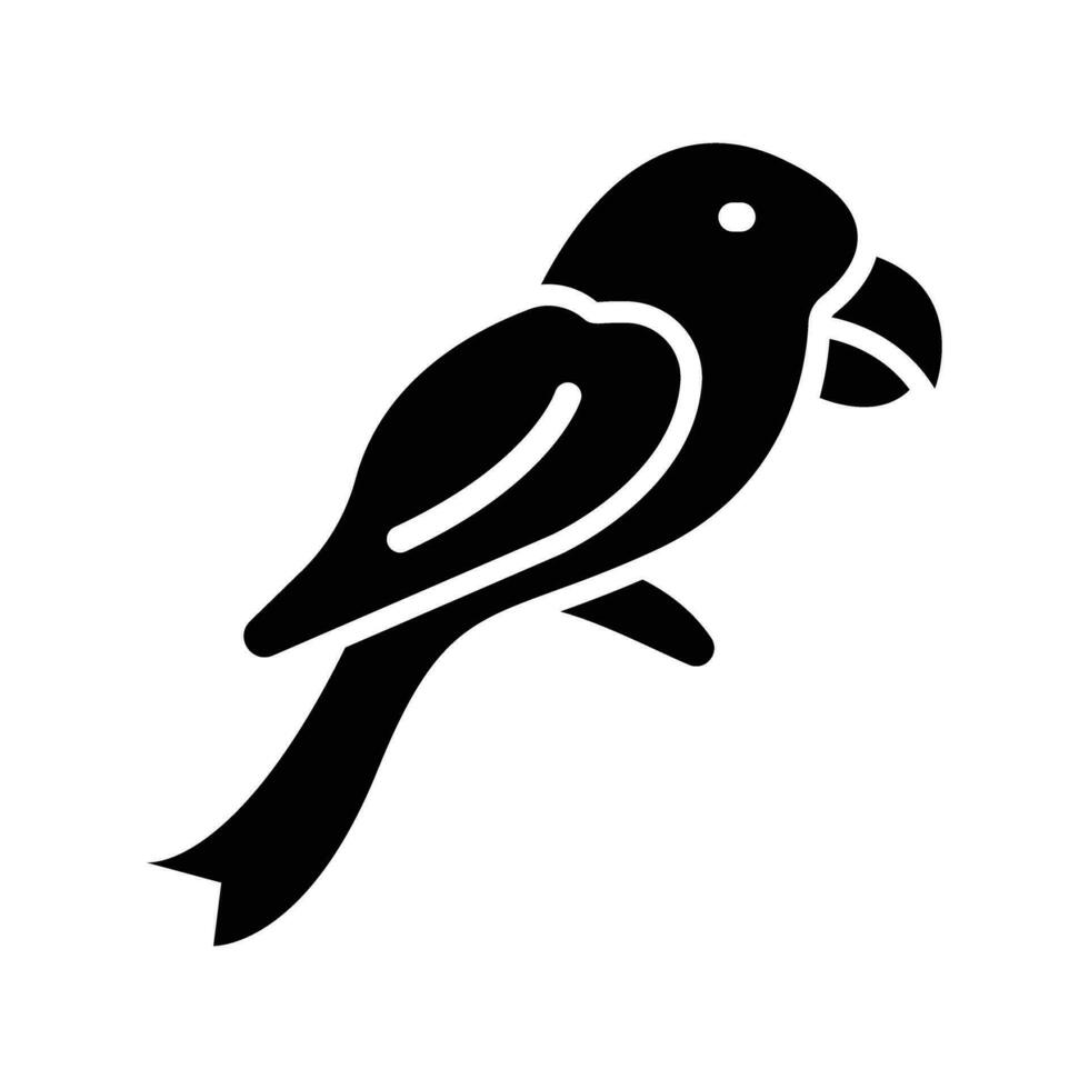 Parrot Vector Glyph Icon For Personal And Commercial Use.