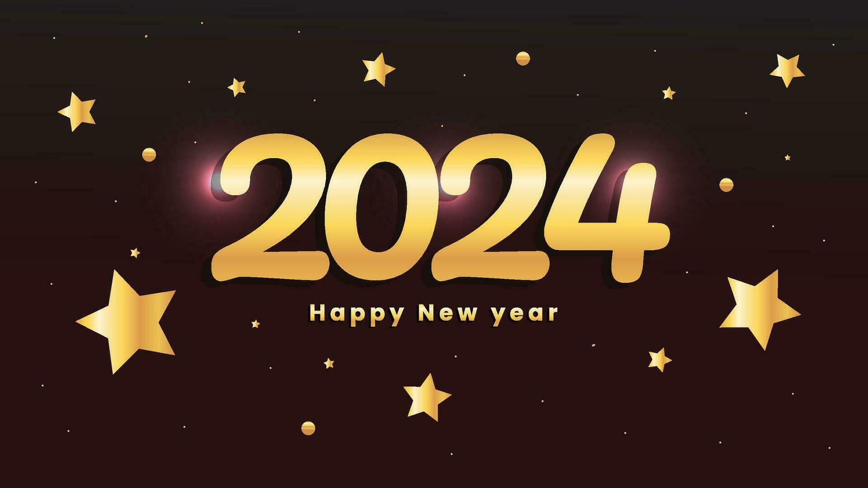 Happy New Year 2024 Background Design Template vector